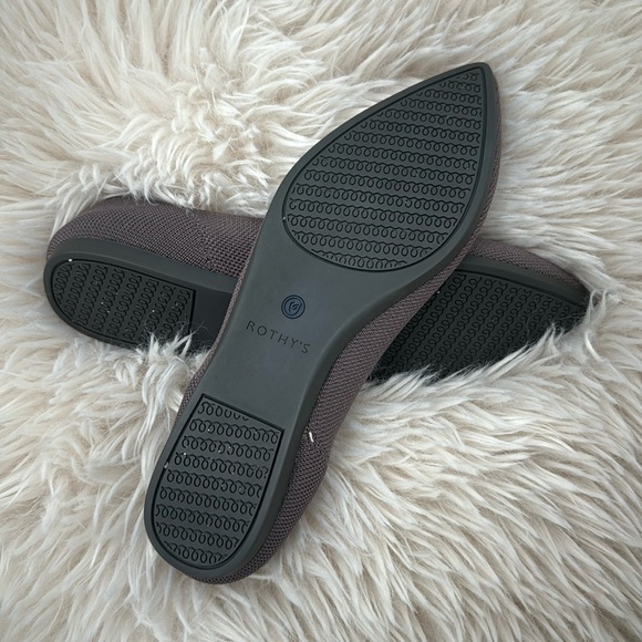 Rothy's Sz 8 The Point Flat Mink Dusty Purple Shoes Retired Color Pointed - Picture 3 of 6
